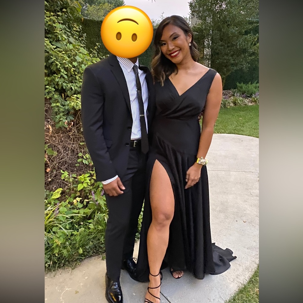 Fame and Partners Escala Gown Black Size 6